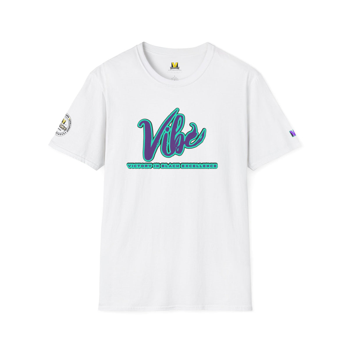Vibe Script Tee | Retro Teal & Purple Graphic T-shirt