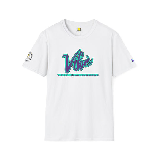 Vibe Script Tee | Retro Teal & Purple Graphic T-shirt