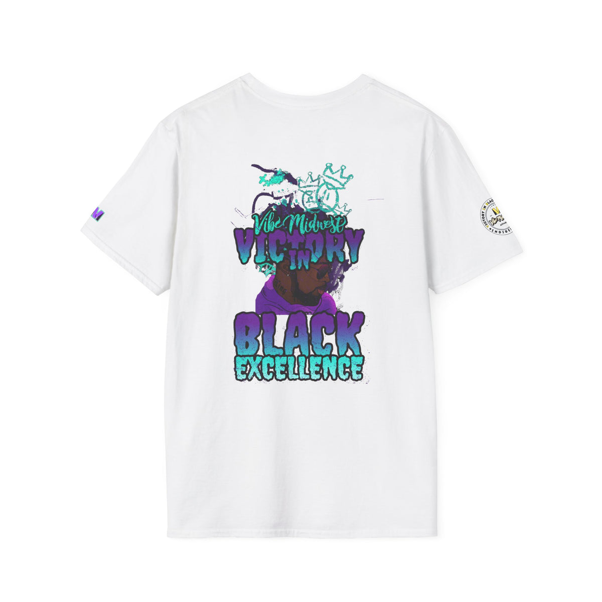 Vibe Script Tee | Retro Teal & Purple Graphic T-shirt
