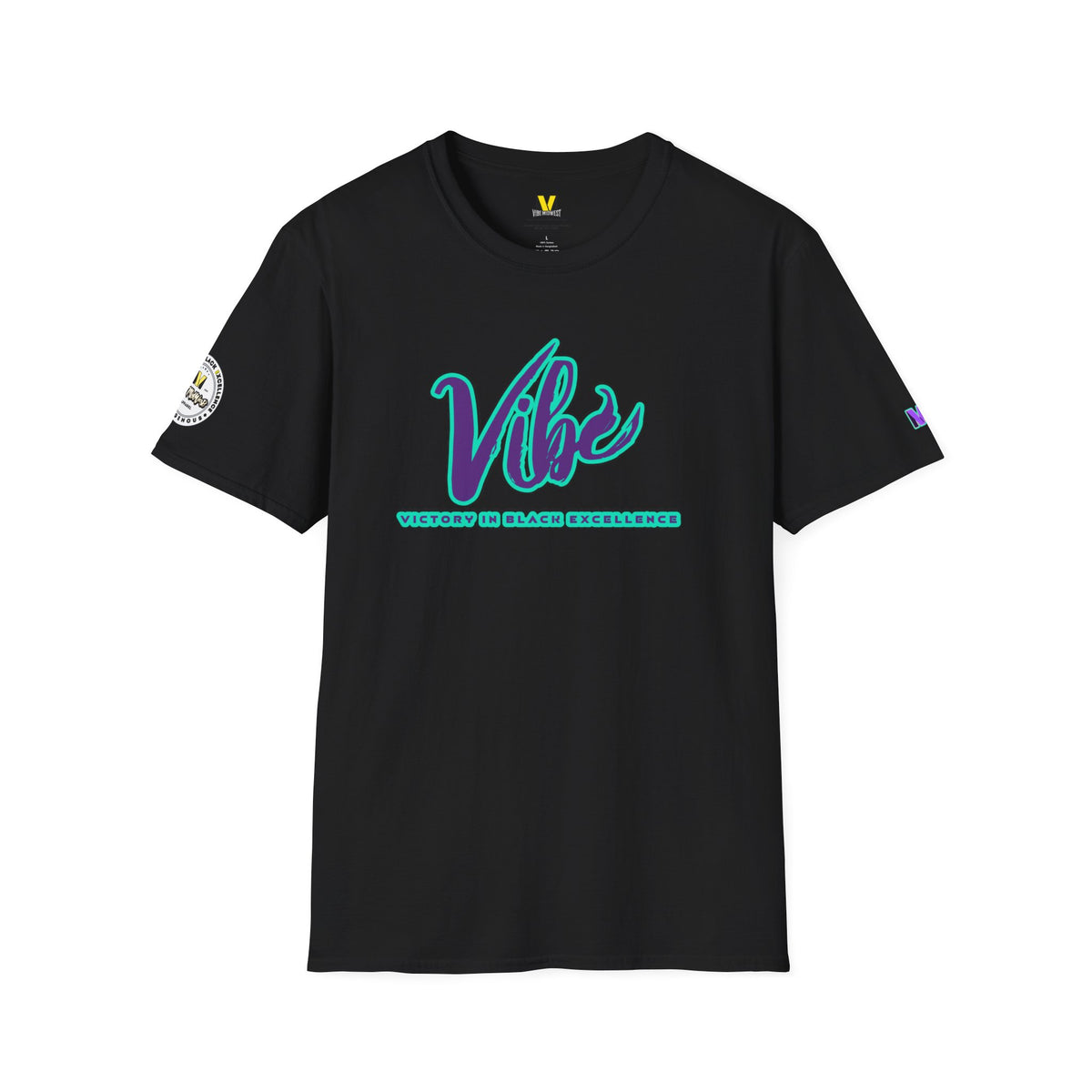 Vibe Script Tee | Retro Teal & Purple Graphic T-shirt