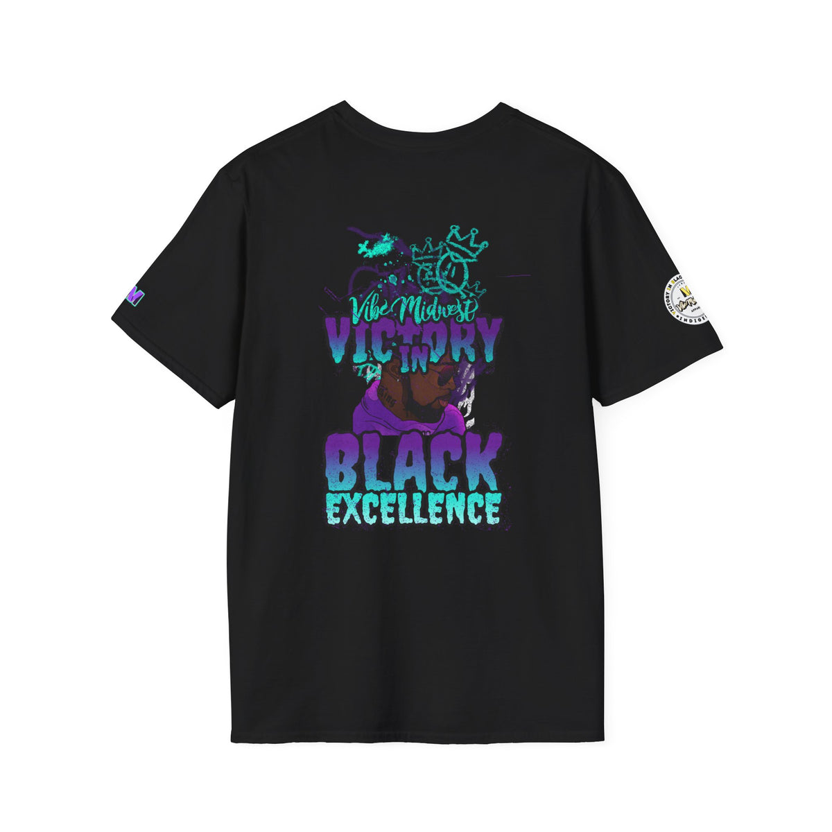 Vibe Script Tee | Retro Teal & Purple Graphic T-shirt