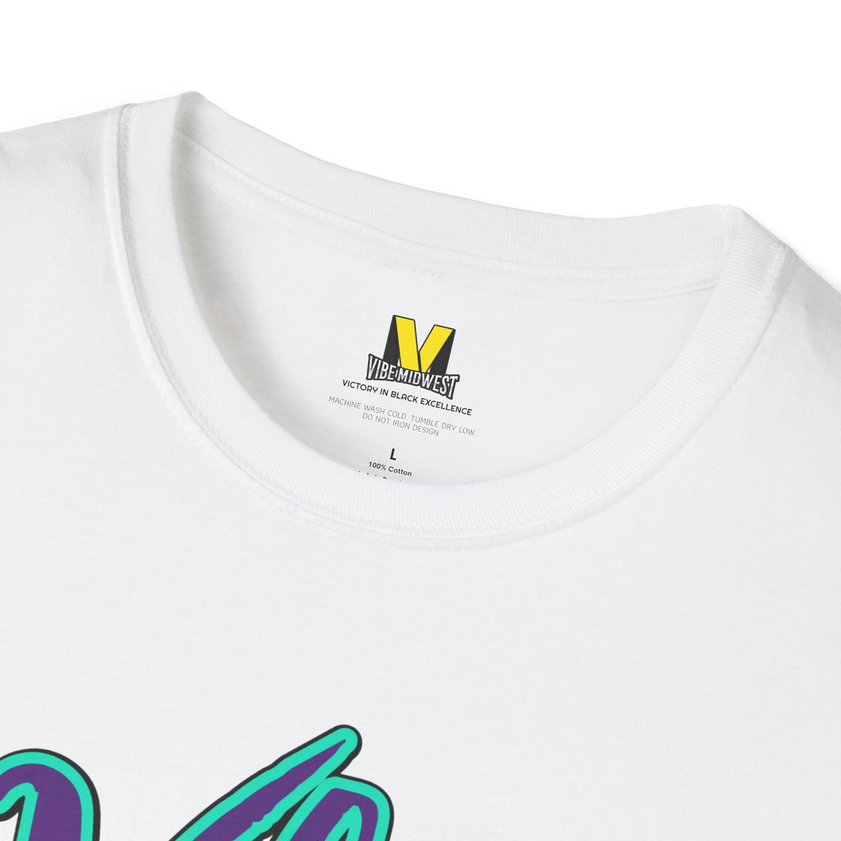 Vibe Script Tee | Retro Teal & Purple Graphic T-shirt