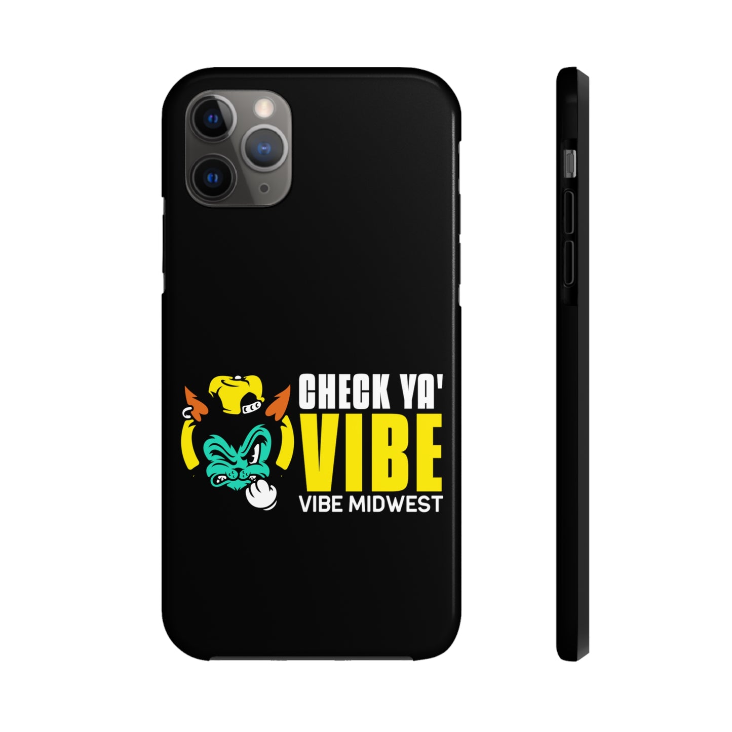 "Check Ya' Vibe" Scrappy Cat  iPhone Phone Case