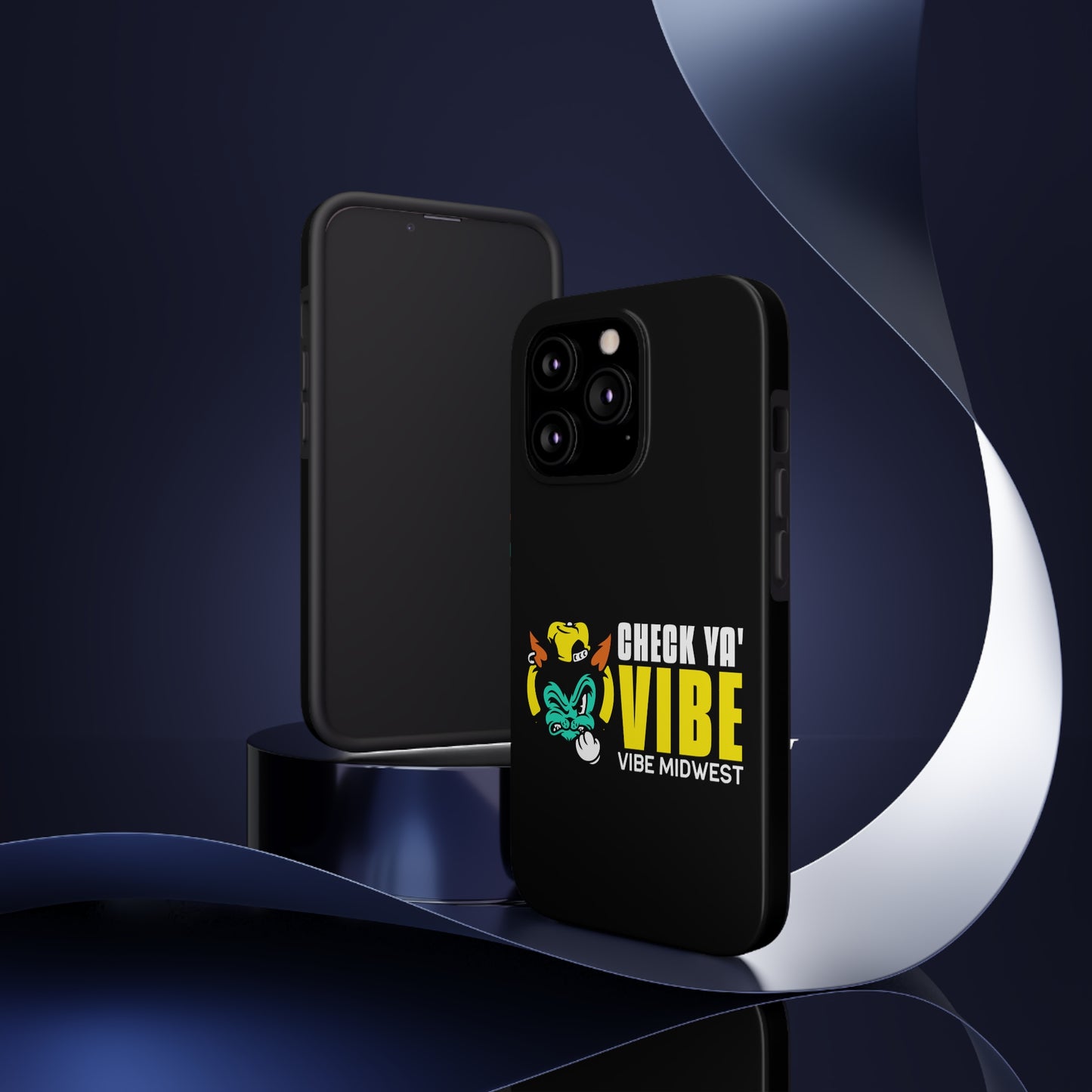 "Check Ya' Vibe" Scrappy Cat  iPhone Phone Case