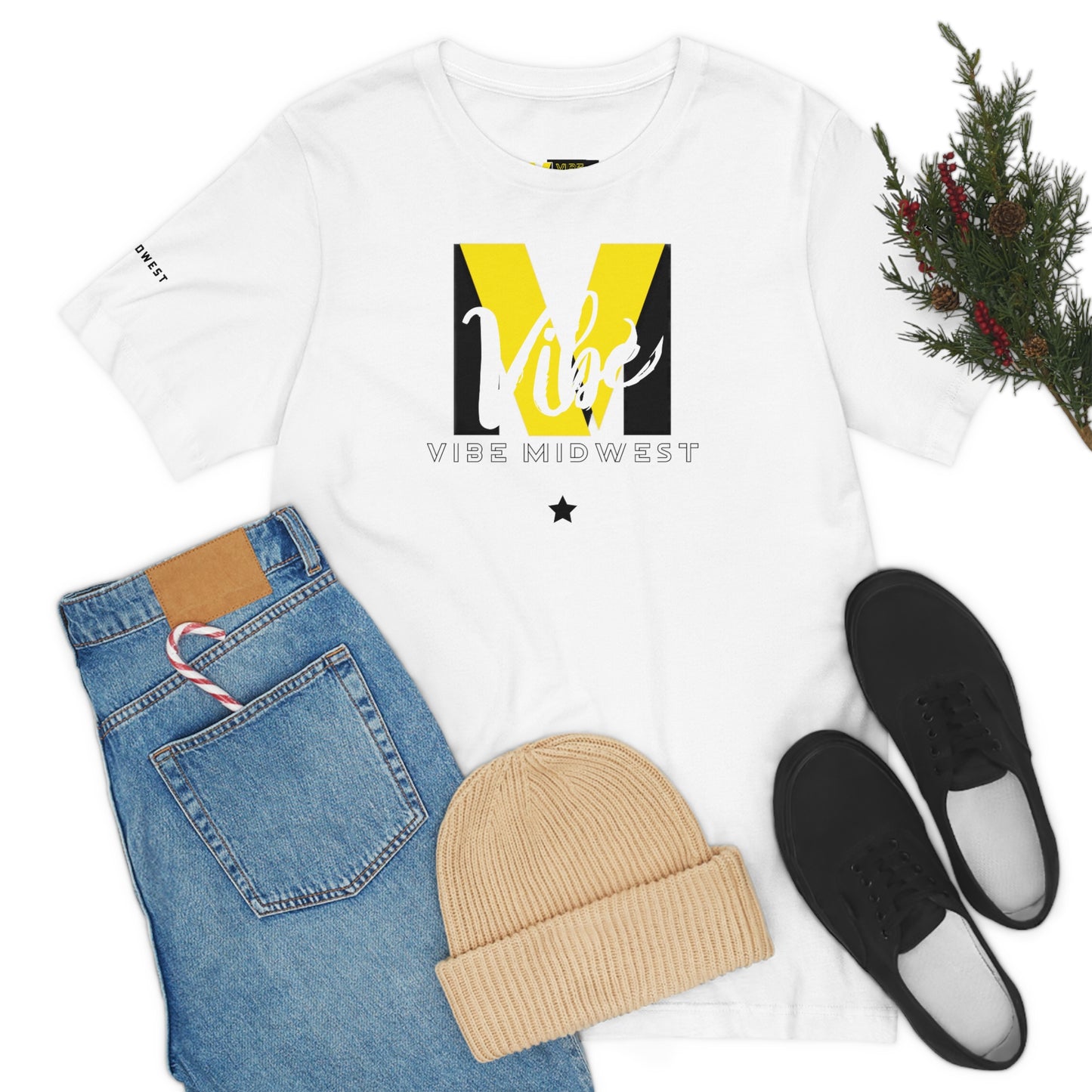 "Vibe"  Cross Logo Tee