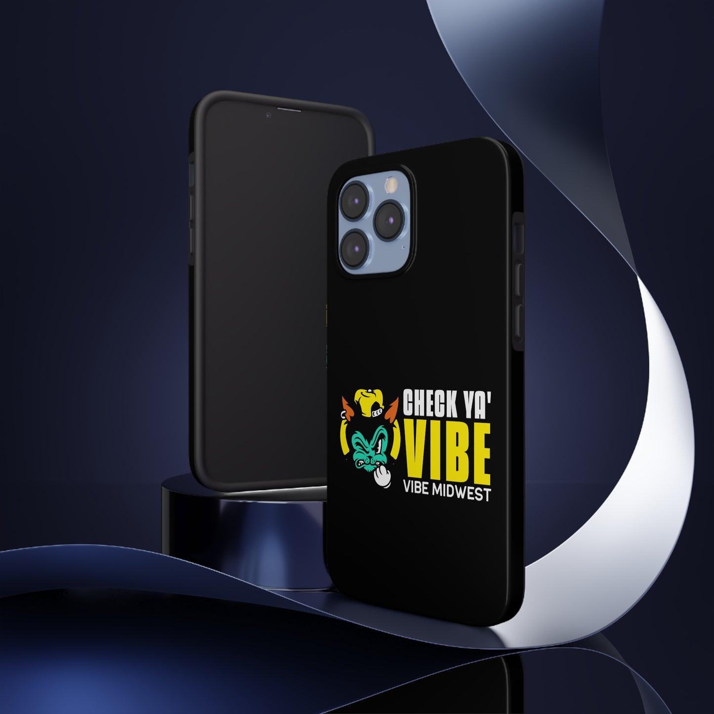 "Check Ya' Vibe" Scrappy Cat  iPhone Phone Case