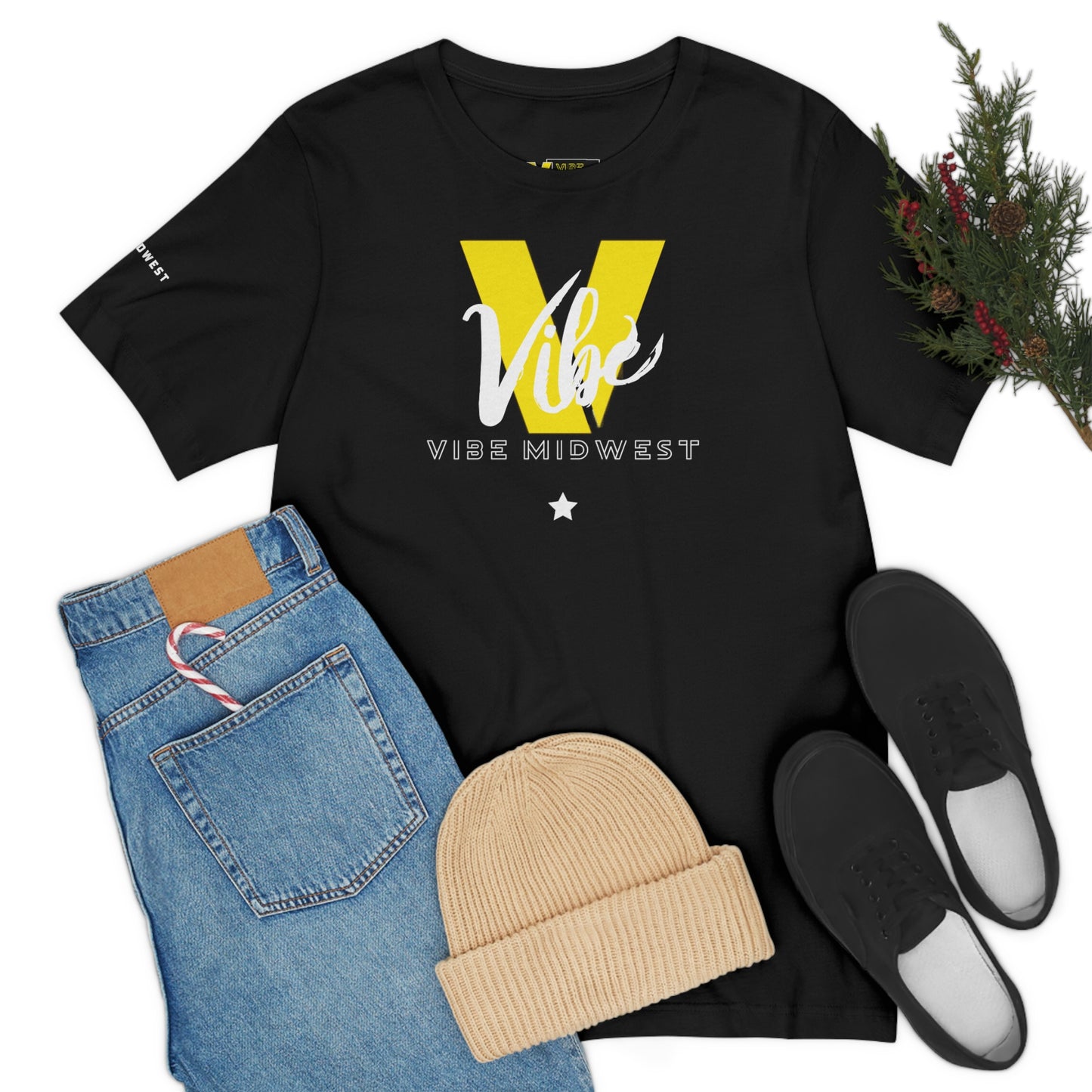 "Vibe"  Cross Logo Tee