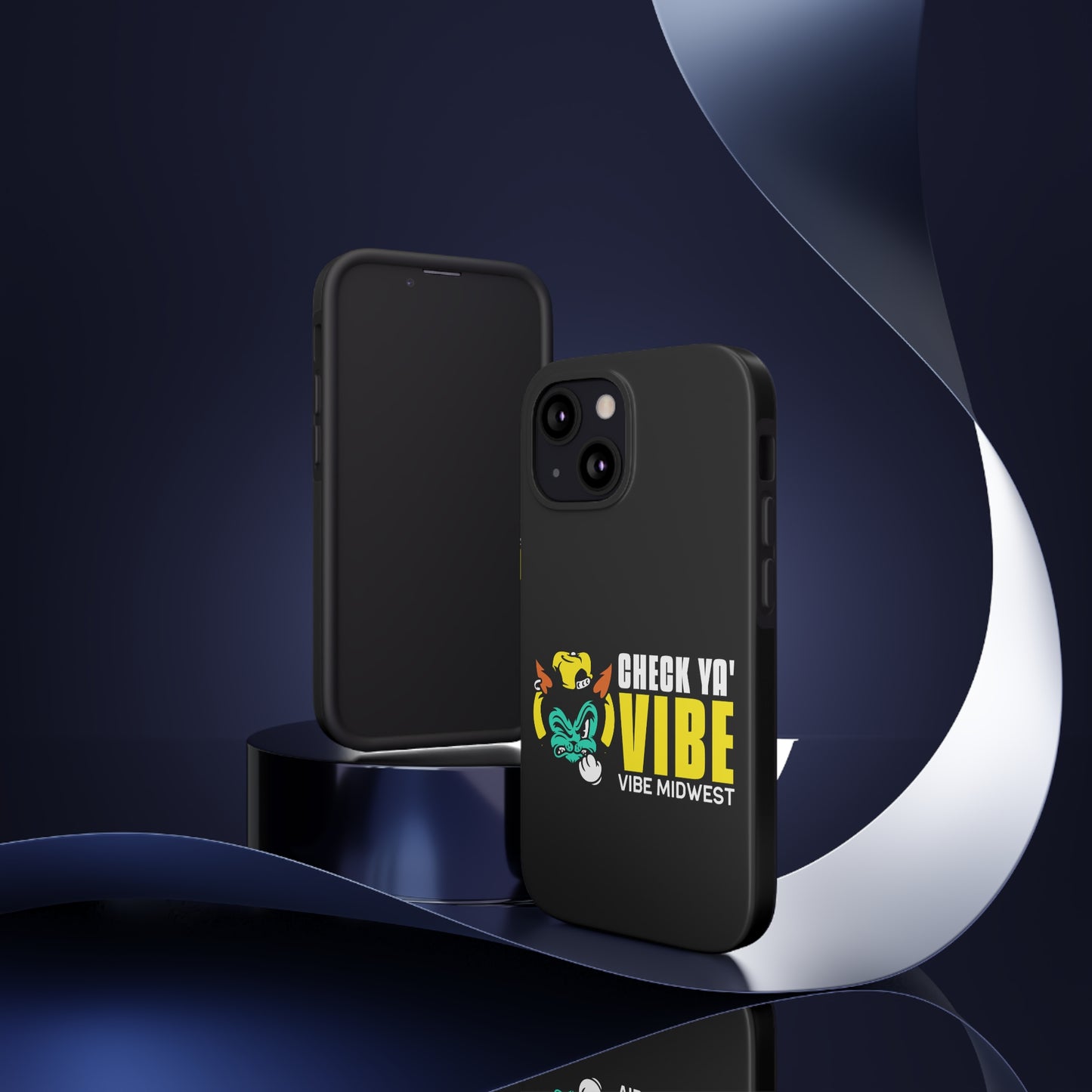 "Check Ya' Vibe" Scrappy Cat  iPhone Phone Case
