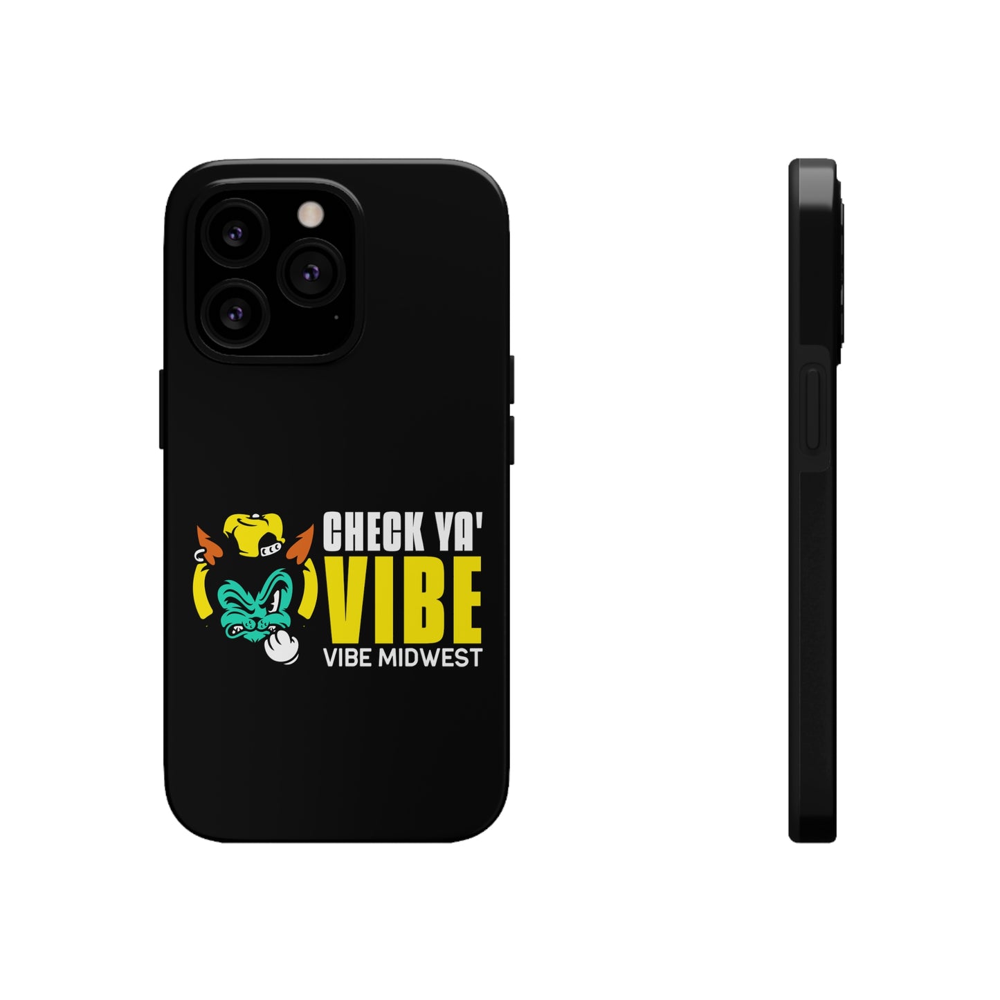 "Check Ya' Vibe" Scrappy Cat  iPhone Phone Case