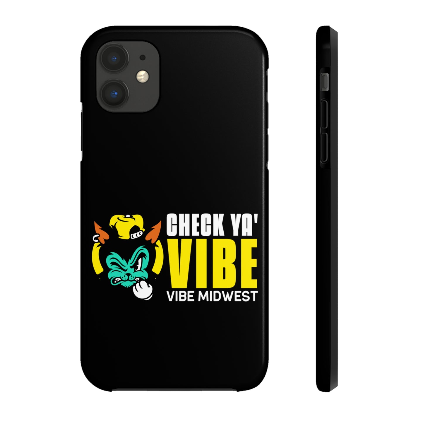"Check Ya' Vibe" Scrappy Cat  iPhone Phone Case