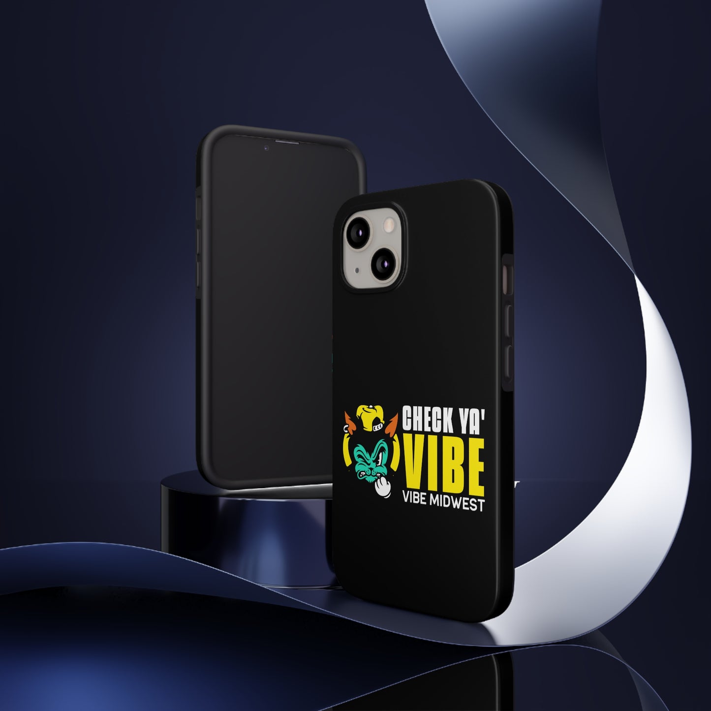 "Check Ya' Vibe" Scrappy Cat  iPhone Phone Case
